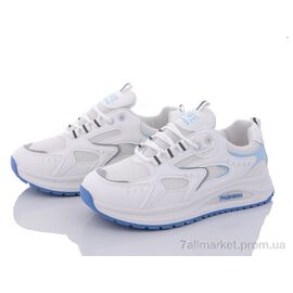 Кросівки жіночі модні Весна/осінь 45-98 white-blue (8 пар р.37-41) "Violeta" недорого оптом від прямого постачальника