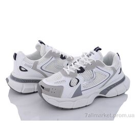 Кросівки жіночі модні Весна/осінь 136-21 white-grey (8 пар р.36-41) "Violeta" недорого оптом від прямого постачальника