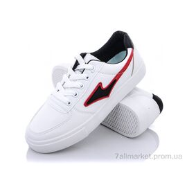 Фотография Кроссовки женские модные Весна/осень Z4(6821) white-black-red (6 пар р.35-40) "Violeta" недорого оптом от прямого поставщика