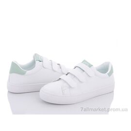 Фотография Кроссовки женские модные Весна/осень Y116(4775) white-green (5 пар р.36-41) "Violeta" недорого оптом от прямого поставщика
