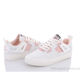 Фотография Кроссовки женские модные Весна/осень G7(2529) white-pink (6 пар р.35-40) "Violeta" недорого оптом от прямого поставщика