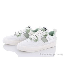 Фотография Кроссовки женские модные Весна/осень G7(2529) white-green (6 пар р.35-40) "Violeta" недорого оптом от прямого поставщика