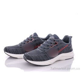 Фотография Кроссовки мужские модные Весна/осень Z14(2025) grey (5 пар р.40-44) "Violeta" недорого оптом от прямого поставщика