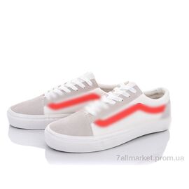 Кеди чоловічі зручні Весна/осінь S5(A801) white-red (6 пар р.40-44) "Violeta" недорого оптом від прямого постачальника