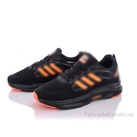 Кросівки чоловічі модні Весна/осінь MB01(H240) black-orange (8 пар р.40-44) "Violeta" недорого оптом від прямого постачальника