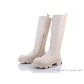 Чоботи жіночі зручні Весна/осінь M15(E621)-3 beige (8 пар р.36-41) "Violeta" недорого оптом від прямого постачальника