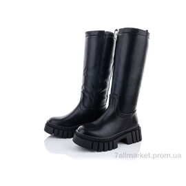 Чоботи жіночі зручні Весна/осінь M10(E8295)-1 black (8 пар р.36-41) "Violeta" недорого оптом від прямого постачальника