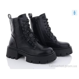 Черевики жіночі стильні Весна/осінь E8445-1 black (8 пар р.36-41) "Violeta" недорого оптом від прямого постачальника