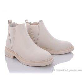 Черевики жіночі стильні Весна/осінь M12(E8232)-3 beige (8 пар р.36-41) "Violeta" недорого оптом від прямого постачальника