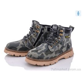 Фотография Ботинки детские удобные Весна/осень Y160(B8090-1) army green (6 пар р.32-37) "Violeta" недорого оптом от прямого поставщика