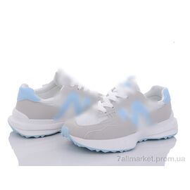 Кросівки жіночі модні Весна/осінь 176-8(176-24) white-blue (8 пар р.36-40) "Violeta" недорого оптом від прямого постачальника