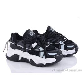 Кросівки жіночі модні Весна/осінь 182-8(182-12) black (8 пар р.36-40) "Violeta" недорого оптом від прямого постачальника