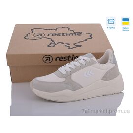 Кросівки жіночі модні Весна/осінь FWB24083 l.grey (8 пар р.36-41) "Restime" недорого оптом від прямого постачальника