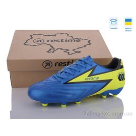 Футбольне взуття чоловічі Весна/осінь DMB24127-2 royal-lime (8 пар р.41-45) "Restime" недорого оптом від прямого постачальника