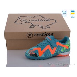 Футбольне взуття дитячі Весна/осінь DDB24112-1 cyan (16 пар р.31-35) "Restime" недорого оптом від прямого постачальника