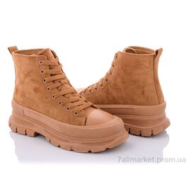 Фотография Ботинки женские стильные Весна/осень 20-905-2 camel (8 пар р.36-41) "Violeta" недорого оптом от прямого поставщика