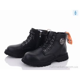 Черевики дитячі зручні Весна/осінь Y108(7607) black-orange (6 пар р.31-36) "Violeta" недорого оптом від прямого постачальника