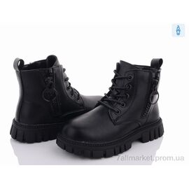 Черевики дитячі зручні Весна/осінь Y101(0649B) black (6 пар р.32-37) "Violeta" недорого оптом від прямого постачальника