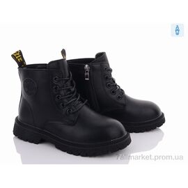 Черевики дитячі зручні Весна/осінь Y92(0252B) black (6 пар р.32-37) "Violeta" недорого оптом від прямого постачальника