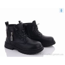 Черевики дитячі зручні Весна/осінь Y104(B21511) black (6 пар р.32-37) "Violeta" недорого оптом від прямого постачальника
