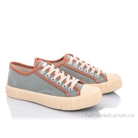 Фотография Кеды женские стильные Весна/осень G11-B876 ar.green-beige (8 пар р.35-40) "Violeta" недорого оптом от прямого поставщика