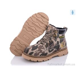 Фотография Ботинки детские удобные Весна/осень Y160(B8090-1) army green-beige (6 пар р.32-37) "Violeta" недорого оптом от прямого поставщика