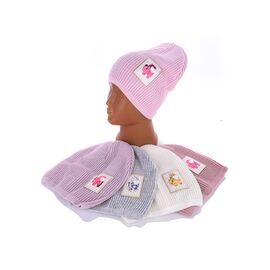 Шапка дитяча на дівчинку A2610 mix р.52-54 "Red Hat" недорого оптом від прямого постачальника