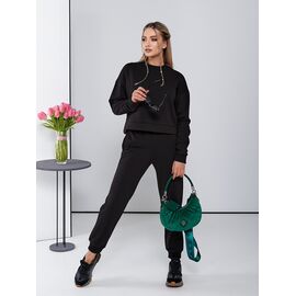 Костюм спортивний жіночий теплий 001 black р.46-50 "Nadia-Natali" недорого оптом від прямого постачальника