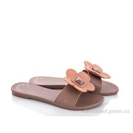 Шльопанці жіночі полегшені Літо A038 бежевый (6 пар р.36-40) "Class Shoes" недорого оптом від прямого постачальника