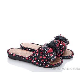 Тапки жіночі для будинку Літо F66 черный (6 пар р.36-40) "Class Shoes" недорого оптом від прямого постачальника