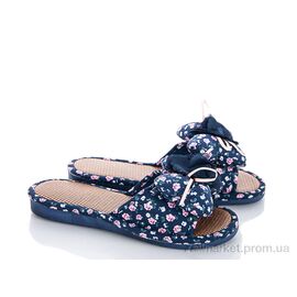 Тапки жіночі для будинку Літо F66 синий (6 пар р.36-40) "Class Shoes" недорого оптом від прямого постачальника