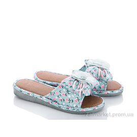 Тапки жіночі для будинку Літо F66 голубой (6 пар р.36-40) "Class Shoes" недорого оптом від прямого постачальника