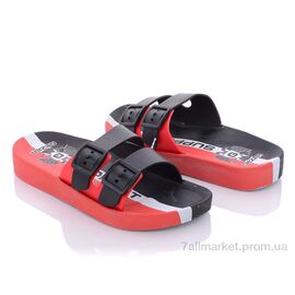 Фотография Шлепки детские летние Лето 12329 black-red (6 пар р.30-35) "Violeta" недорого оптом от прямого поставщика
