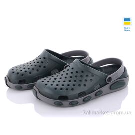 Фотография Кроксы детские летние Лето Кредо Украіна 2091 хакі - сірий (8 пар р.37-41) "Vladimir" недорого оптом от прямого поставщика