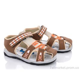 Фотография Сандалии детские летние Лето DL30(D3041) camel (6 пар р.31-36) "Violeta" недорого оптом от прямого поставщика