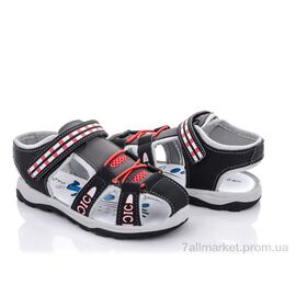 Фотография Сандалии детские летние Лето DL30(D3041) black (6 пар р.31-36) "Violeta" недорого оптом от прямого поставщика