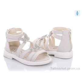 Фотография Босоножки детские летние Лето DL38(612) white (6 пар р.21-25) "Violeta" недорого оптом от прямого поставщика