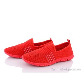 Сліпони жіночі тканинні Літо 20-652 red (8 пар р.36-41) "Violeta" недорого оптом від прямого постачальника