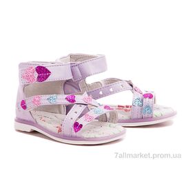 Фотография Босоножки детские летние Лето 88262-3 purple (12 пар р.23-28) "С.Луч" недорого оптом от прямого поставщика