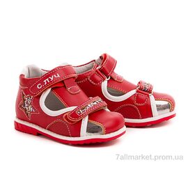 Фотография Босоножки детские летние Лето 88269-1 red (12 пар р.20-25) "С.Луч" недорого оптом от прямого поставщика