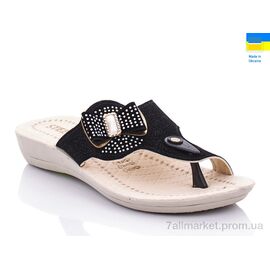 Шльопанці жіночі полегшені Літо ТЖ19 палец 03-03-1 черный (6 пар р.36-40) "Selena" недорого оптом від прямого постачальника