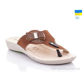 Шльопанці жіночі полегшені Літо ТЖ19 палец 03-03-1 кемел (6 пар р.36-40) "Selena" недорого оптом від прямого постачальника