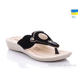 Шльопанці жіночі полегшені Літо ТЖ19 палец 03-03-2 черный (6 пар р.36-40) "Selena" недорого оптом від прямого постачальника