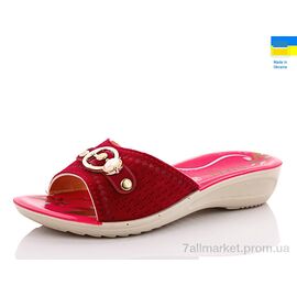 Фотография Шлепки детские летние Лето Красный190403-2 (6 пар р.31-35) "Selena" недорого оптом от прямого поставщика