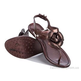 Босоніжки жіночі літні Літо 2232 коричнево-коричнвый (12 пар р.36-41) "Euromoda" недорого оптом від прямого постачальника