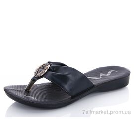 Шльопанці жіночі полегшені Літо 01-07 черный (6 пар р.36-40) "Selena" недорого оптом від прямого постачальника