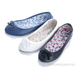 Фотография Балетки детские на девочку Лето JK079 mix (24 пар р.30-35) "Lion" недорого оптом от прямого поставщика