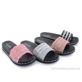 Шльопанці жіночі полегшені Літо FY1835A mix (24 пар р.36-41) "Lion" недорого оптом від прямого постачальника