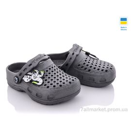 Фотография Кроксы детские летние Лето ТС Укр крокс сірий (8 пар р.20-27) "Vladimir" недорого оптом от прямого поставщика