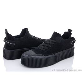 Кросівки жіночі модні Літо 20-942 black (8 пар р.36-41) "Violeta" недорого оптом від прямого постачальника